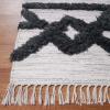 Superior Hand-Tufted Wool Indoor Large Area Rug, Geometric Home Decor for Living Room, Kitchen/Dining, Bedroom, Office, Entryway, Soft Cotton Backing, Raffi Collection, 4′ x 6′, Silver/Grey(Wakana-charcoal)