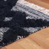 Superior Hand-Tufted Wool Indoor Large Area Rug, Geometric Home Decor for Living Room, Kitchen/Dining, Bedroom, Office, Entryway, Soft Cotton Backing, Raffi Collection, 4′ x 6′, Silver/Grey(Black-ivory)