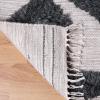 Superior Hand-Tufted Wool Indoor Large Area Rug, Geometric Home Decor for Living Room, Kitchen/Dining, Bedroom, Office, Entryway, Soft Cotton Backing, Raffi Collection, 4′ x 6′, Silver/Grey(Ivory-charcoal)