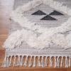 Superior Hand-Tufted Wool Indoor Large Area Rug, Geometric Home Decor for Living Room, Kitchen/Dining, Bedroom, Office, Entryway, Soft Cotton Backing, Raffi Collection, 4′ x 6′, Silver/Grey(Ivory)