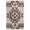 Superior Hand-Tufted Wool Indoor Large Area Rug, Geometric Home Decor for Living Room, Kitchen/Dining, Bedroom, Office, Entryway, Soft Cotton Backing, Raffi Collection, 4′ x 6′, Silver/Grey(Sand-taupe)