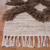 Superior Hand-Tufted Wool Indoor Large Area Rug, Geometric Home Decor for Living Room, Kitchen/Dining, Bedroom, Office, Entryway, Soft Cotton Backing, Raffi Collection, 4′ x 6′, Silver/Grey(Sand-taupe)