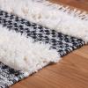 Superior Hand-Tufted Wool Indoor Large Area Rug, Geometric Home Decor for Living Room, Kitchen/Dining, Bedroom, Office, Entryway, Soft Cotton Backing, Raffi Collection, 4′ x 6′, Silver/Grey(Black)
