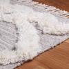 Superior Hand-Tufted Wool Indoor Large Area Rug, Geometric Home Decor for Living Room, Kitchen/Dining, Bedroom, Office, Entryway, Soft Cotton Backing, Raffi Collection, 4′ x 6′, Silver/Grey(Ivory)