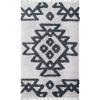 Superior Hand-Tufted Wool Indoor Large Area Rug, Geometric Home Decor for Living Room, Kitchen/Dining, Bedroom, Office, Entryway, Soft Cotton Backing, Raffi Collection, 4′ x 6′, Silver/Grey(Ivory-charcoal)