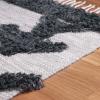 Superior Hand-Tufted Wool Indoor Large Area Rug, Geometric Home Decor for Living Room, Kitchen/Dining, Bedroom, Office, Entryway, Soft Cotton Backing, Raffi Collection, 4′ x 6′, Silver/Grey(Ivory-charcoal)