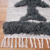 Superior Hand-Tufted Wool Indoor Large Area Rug, Geometric Home Decor for Living Room, Kitchen/Dining, Bedroom, Office, Entryway, Soft Cotton Backing, Raffi Collection, 4′ x 6′, Silver/Grey(Ivory-charcoal)