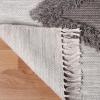 Superior Hand-Tufted Wool Indoor Large Area Rug, Geometric Home Decor for Living Room, Kitchen/Dining, Bedroom, Office, Entryway, Soft Cotton Backing, Raffi Collection, 4′ x 6′, Silver/Grey(Jadine-slate)