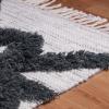 Superior Hand-Tufted Wool Indoor Large Area Rug, Geometric Home Decor for Living Room, Kitchen/Dining, Bedroom, Office, Entryway, Soft Cotton Backing, Raffi Collection, 4′ x 6′, Silver/Grey(Wakana-charcoal)