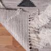 Superior Hand-Tufted Wool Indoor Large Area Rug, Geometric Home Decor for Living Room, Kitchen/Dining, Bedroom, Office, Entryway, Soft Cotton Backing, Raffi Collection, 4′ x 6′, Silver/Grey(Ivory)