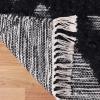 Superior Hand-Tufted Wool Indoor Large Area Rug, Geometric Home Decor for Living Room, Kitchen/Dining, Bedroom, Office, Entryway, Soft Cotton Backing, Raffi Collection, 4′ x 6′, Silver/Grey(Black-ivory)