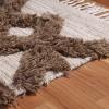 Superior Hand-Tufted Wool Indoor Large Area Rug, Geometric Home Decor for Living Room, Kitchen/Dining, Bedroom, Office, Entryway, Soft Cotton Backing, Raffi Collection, 4′ x 6′, Silver/Grey(Sand-taupe)
