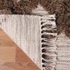 Superior Hand-Tufted Wool Indoor Large Area Rug, Geometric Home Decor for Living Room, Kitchen/Dining, Bedroom, Office, Entryway, Soft Cotton Backing, Raffi Collection, 4′ x 6′, Silver/Grey(Sand-taupe)