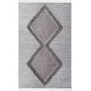 Superior Hand-Tufted Wool Indoor Large Area Rug, Geometric Home Decor for Living Room, Kitchen/Dining, Bedroom, Office, Entryway, Soft Cotton Backing, Raffi Collection, 4′ x 6′, Silver/Grey(Slate)