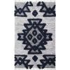 Superior Hand-Tufted Wool Indoor Large Area Rug, Geometric Home Decor for Living Room, Kitchen/Dining, Bedroom, Office, Entryway, Soft Cotton Backing, Raffi Collection, 4′ x 6′, Silver/Grey(Black-ivory)