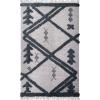Superior Hand-Tufted Wool Indoor Large Area Rug, Geometric Home Decor for Living Room, Kitchen/Dining, Bedroom, Office, Entryway, Soft Cotton Backing, Raffi Collection, 4′ x 6′, Silver/Grey(Wakana-charcoal)