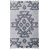 Superior Hand-Tufted Wool Indoor Large Area Rug, Geometric Home Decor for Living Room, Kitchen/Dining, Bedroom, Office, Entryway, Soft Cotton Backing, Raffi Collection, 4′ x 6′, Silver/Grey(Silver-grey)