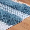 Superior Hand-Tufted Wool Indoor Large Area Rug, Geometric Home Decor for Living Room, Kitchen/Dining, Bedroom, Office, Entryway, Soft Cotton Backing, Raffi Collection, 4′ x 6′, Silver/Grey(Blue)