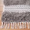 Superior Hand-Tufted Wool Indoor Large Area Rug, Geometric Home Decor for Living Room, Kitchen/Dining, Bedroom, Office, Entryway, Soft Cotton Backing, Raffi Collection, 4′ x 6′, Silver/Grey(Grey-silver)