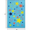 Superior Kids All Star Non-Slip Area Rug, 8′ x 10′, Grey-Multicolor(5′ x 8′ (Rectangular))