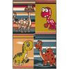 Superior Kids Dinoventure Non-Slip Area Rug 8′ x 10′ Grey-Multicolor(8′ x 10′)