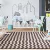 Superior 100% Cotton Area Rug, Contemporary Chevron Zig-Zag Pattern, Geometric Printed Flat Weave Cotton Rug – Grey, 8′ x 10′ Rug(Grey)