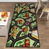 Superior City Cruising Non-Slip Runner Rug, 2′ 7″ x 8′, Black-Multicolor(Black-multicolor)