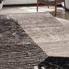 Superior Indoor Area Rug, Jute Backing, Plush Modern Rugs for Family, Kitchen Floors, Office Floor Cover, Abstract Artistic Rugs, Mabel Collection, 5′ x 8′, Grey