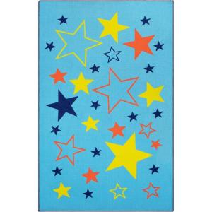 Superior Kids All Star Non-Slip Area Rug, 8′ x 10′, Grey-Multicolor(8′ x 10′ (Rectangular))