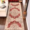 Superior Cattai Indoor Home Area Rug Collection Rustic Geometric Medallion Design with Jute Backing for Kids, Entryway, Living Room Decor, Bedroom, Hallway, Plush Rugs, Vintage – 8′ x 10′, Red(Red)