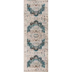 Superior Cattai Indoor Home Area Rug Collection Rustic Geometric Medallion Design with Jute Backing for Kids, Entryway, Living Room Decor, Bedroom, Hallway, Plush Rugs, Vintage – 8′ x 10′, Red(Teal)