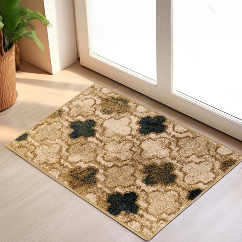 imageSuperior Indoor Large Area Rug Jute Backed Perfect for Living Dining Room Bedroom Office Kitchen Entryway Modern Geometric Trellis Floor Decor Viking Collection 8 x 10 Red BlueCream  Z
