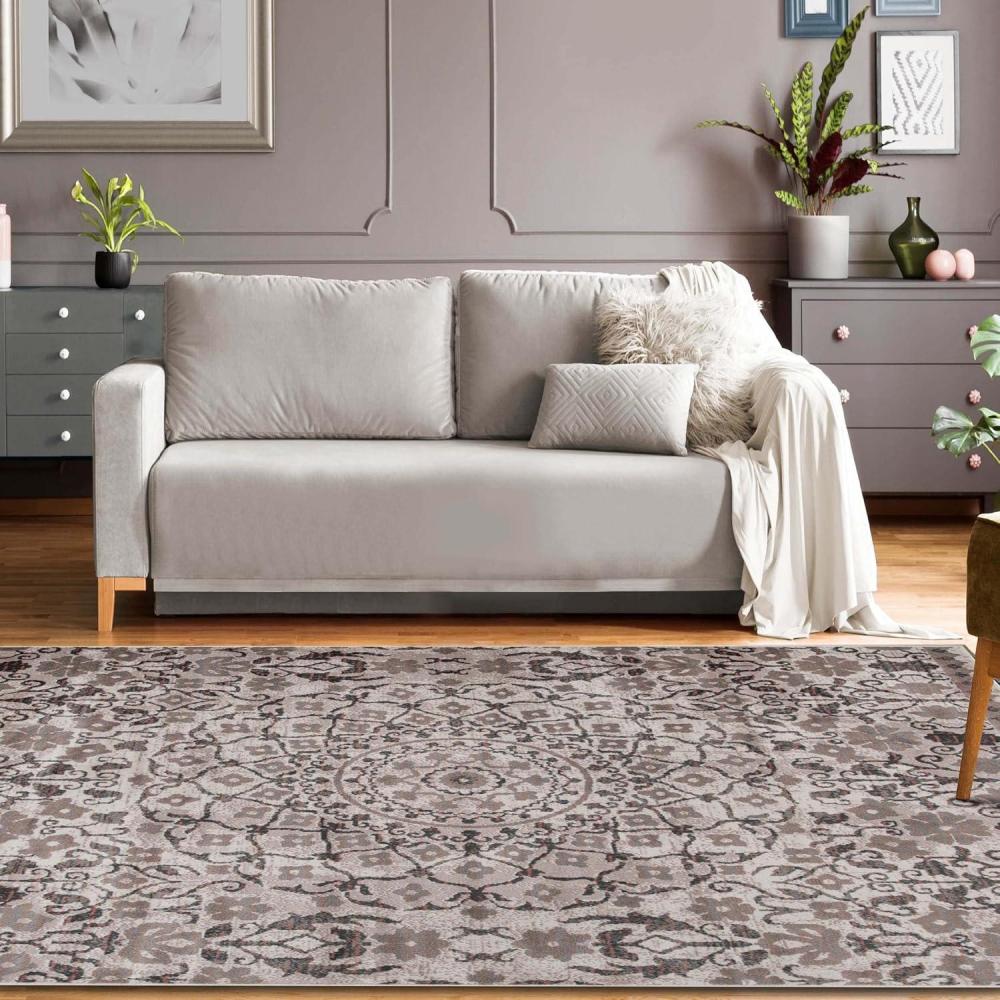 imageSuperior Indoor Runner Rug Vintage Bohemian Floral Home Floor Decor for Living Room Dining Kitchen Bedroom Office Nursery Jute Backed Rugs Gali Collection  4ft x 6ft Tuscan