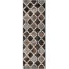 Superior Indoor Large Area Rug, Jute Backed, Perfect for Living/ Dining Room, Bedroom, Office, Kitchen, Entryway, Modern Geometric Trellis Floor Decor, Viking Collection, 8′ x 10′, Red Blue(Chocolate)