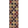 Superior Indoor Large Area Rug, Jute Backed, Perfect for Living/ Dining Room, Bedroom, Office, Kitchen, Entryway, Modern Geometric Trellis Floor Decor, Viking Collection, 8′ x 10′, Red Blue(Red Blue – Z)