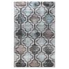 Superior Indoor Large Area Rug, Jute Backed, Perfect for Living/ Dining Room, Bedroom, Office, Kitchen, Entryway, Modern Geometric Trellis Floor Decor, Viking Collection, 8′ x 10′, Red Blue(Turquoise)