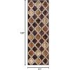 Superior Indoor Large Area Rug, Jute Backed, Perfect for Living/ Dining Room, Bedroom, Office, Kitchen, Entryway, Modern Geometric Trellis Floor Decor, Viking Collection, 8′ x 10′, Red Blue(Coffee)