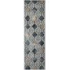 Superior Indoor Large Area Rug, Jute Backed, Perfect for Living/ Dining Room, Bedroom, Office, Kitchen, Entryway, Modern Geometric Trellis Floor Decor, Viking Collection, 8′ x 10′, Red Blue(Deep Royal – Z)