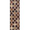 Superior Indoor Large Area Rug, Jute Backed, Perfect for Living/ Dining Room, Bedroom, Office, Kitchen, Entryway, Modern Geometric Trellis Floor Decor, Viking Collection, 8′ x 10′, Red Blue(Coffee – Z)