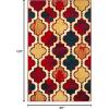 Superior Indoor Large Area Rug, Jute Backed, Perfect for Living/ Dining Room, Bedroom, Office, Kitchen, Entryway, Modern Geometric Trellis Floor Decor, Viking Collection, 8′ x 10′, Red Blue(Red Blue)