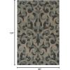 Superior Indoor/ Outdoor Large Area Rug, Contemporary Home Floor Decor, Patio, Entryway, Porch, Kitchen, Dining Room, Living, Office, Jute Backed, Aldaine Collection, 8′ x 10′, Teal