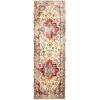 Superior Indoor Runner Rug, Floor Decor for Living/Dining Room, Bedroom, Office, Kitchen, Hardwood Floors Accessories, Soft Rugs, Colorful Medallion Aesthetic, Jasmira Collection, 2’7″ x 8′, Cream(Cream)