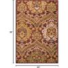 Superior Indoor Runner Rug, Jute Backed, Modern Oriental Floral Damask Floor Decor for Office, Living Room, Bedroom, Entryway, Nursery Hardwood, Tile, Augusta Collection – 9ft x 12ft, Beige Brown(Red)