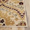 Superior Indoor Runner Rug, Jute Backed, Modern Oriental Floral Damask Floor Decor for Office, Living Room, Bedroom, Entryway, Nursery Hardwood, Tile, Augusta Collection – 9ft x 12ft, Beige Brown(Camel)
