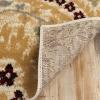 Superior Indoor Runner Rug, Jute Backed, Modern Oriental Floral Damask Floor Decor for Office, Living Room, Bedroom, Entryway, Nursery Hardwood, Tile, Augusta Collection – 9ft x 12ft, Beige Brown(Camel)