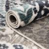 Superior Indoor Runner Rug, Jute Backed, Modern Oriental Floral Damask Floor Decor for Office, Living Room, Bedroom, Entryway, Nursery Hardwood, Tile, Augusta Collection – 9ft x 12ft, Beige Brown(Deep Royal)