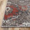 Superior Indoor Runner Rug, Jute Backed, Modern Oriental Floral Damask Floor Decor for Office, Living Room, Bedroom, Entryway, Nursery Hardwood, Tile, Augusta Collection – 9ft x 12ft, Beige Brown(Rust)
