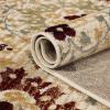 Superior Indoor Runner Rug, Jute Backed, Modern Oriental Floral Damask Floor Decor for Office, Living Room, Bedroom, Entryway, Nursery Hardwood, Tile, Augusta Collection – 9ft x 12ft, Beige Brown(Brown)