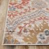 Superior Indoor Runner Rug, Jute Backed, Modern Oriental Floral Damask Floor Decor for Office, Living Room, Bedroom, Entryway, Nursery Hardwood, Tile, Augusta Collection – 9ft x 12ft, Beige Brown(Ginger)