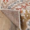 Superior Indoor Runner Rug, Jute Backed, Modern Oriental Floral Damask Floor Decor for Office, Living Room, Bedroom, Entryway, Nursery Hardwood, Tile, Augusta Collection – 9ft x 12ft, Beige Brown(Ginger)